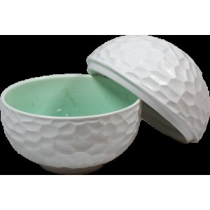 Салатник с крышкой 12x11,5см 350мл белый/зеленый Studio Raw 